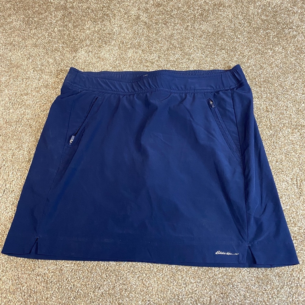 Eddie Bauer Soho Athletic Skort Womens Medium Navy Blue Stretch Built In Brief